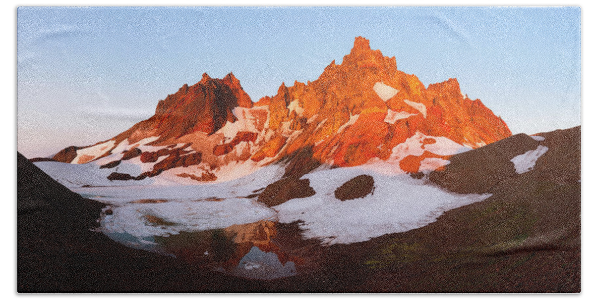 Mountains Hand Towel featuring the photograph Broken Top Mt. Sunrise by Andrew Kumler