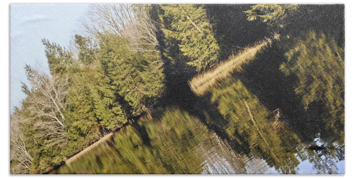 Country Digital Photography Bath Towel featuring the digital art Bronson's Pond by Danielle Summa