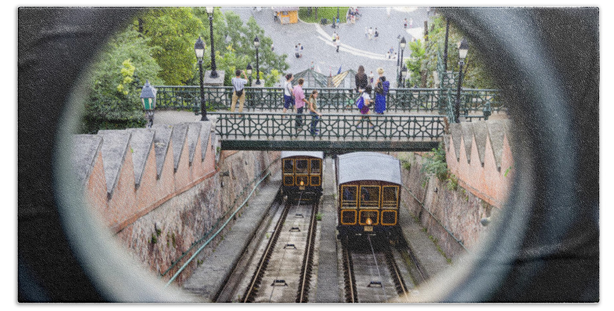 Budapest Bath Towel featuring the photograph Budapest Castle Hill Funicular by Pablo Lopez