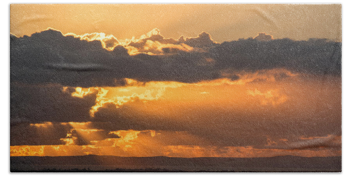 Sunset Hand Towel featuring the photograph The Trumpet Sound by Parker Cunningham