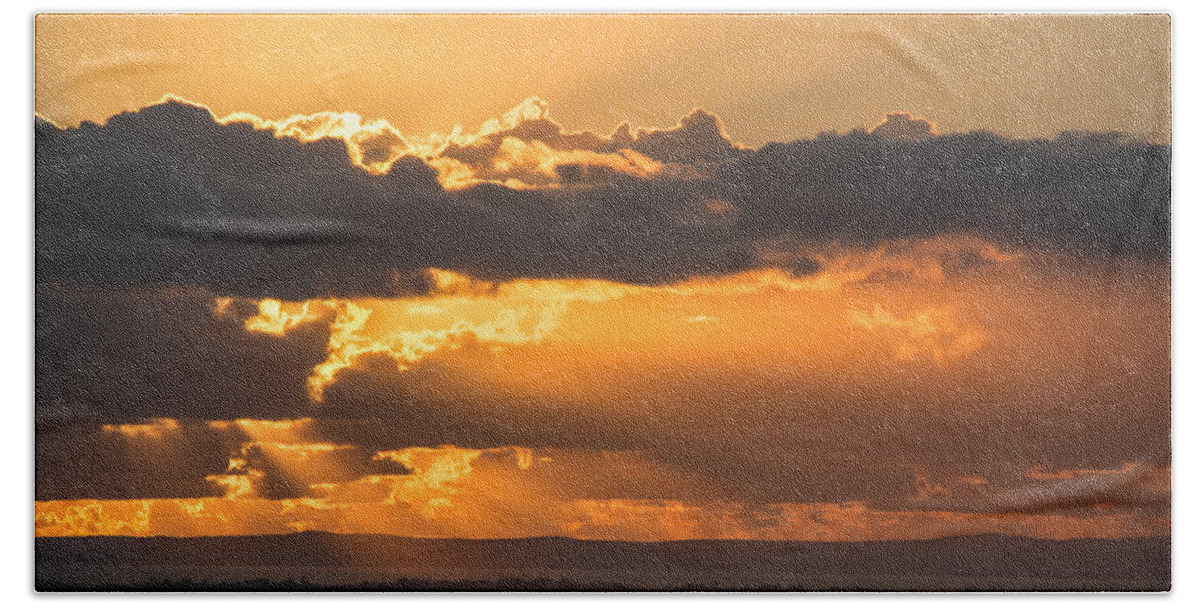 Sunset Bath Towel featuring the photograph The Trumpet Sound by Parker Cunningham