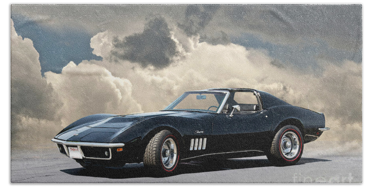 Auto Hand Towel featuring the photograph C3 Corvette Stingray by Dave Koontz