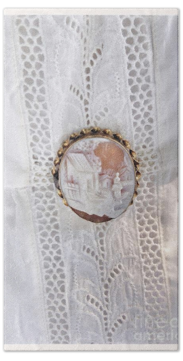Cameo Lace Bath Towel featuring the photograph Cameo Lace by Susan Garren
