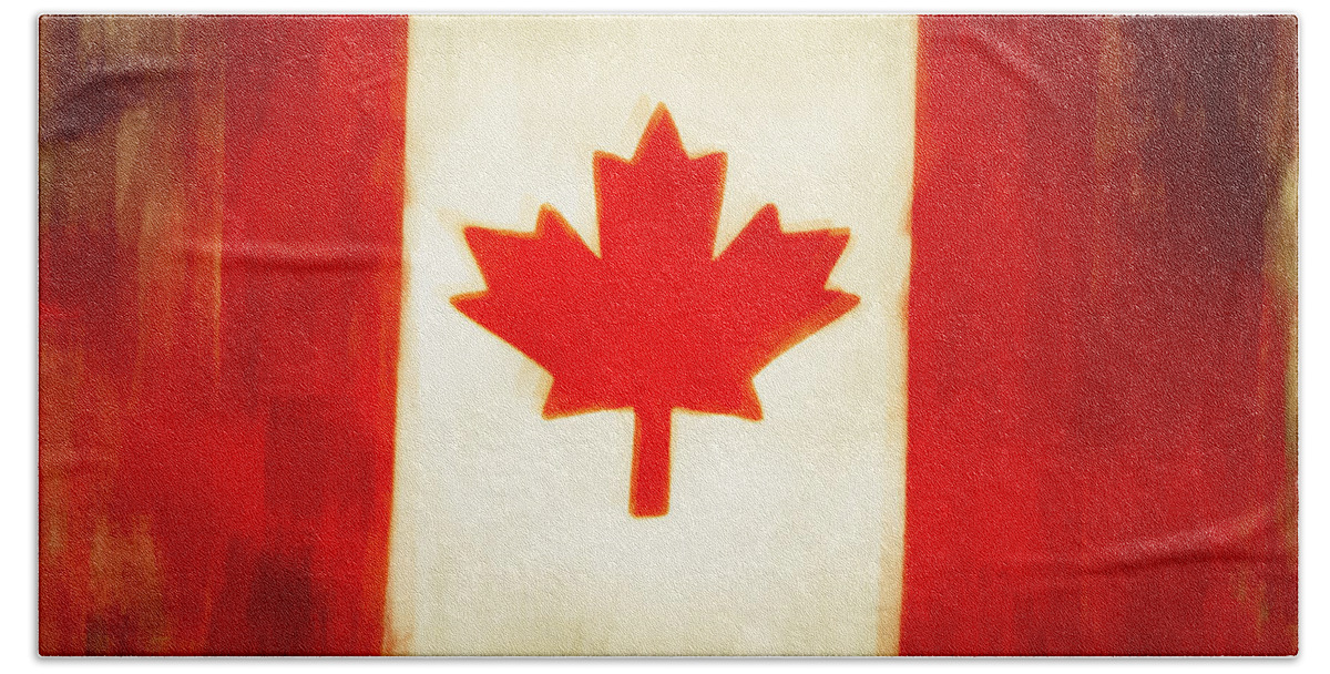 Flags Hand Towel featuring the photograph Canadian flag by Les Cunliffe