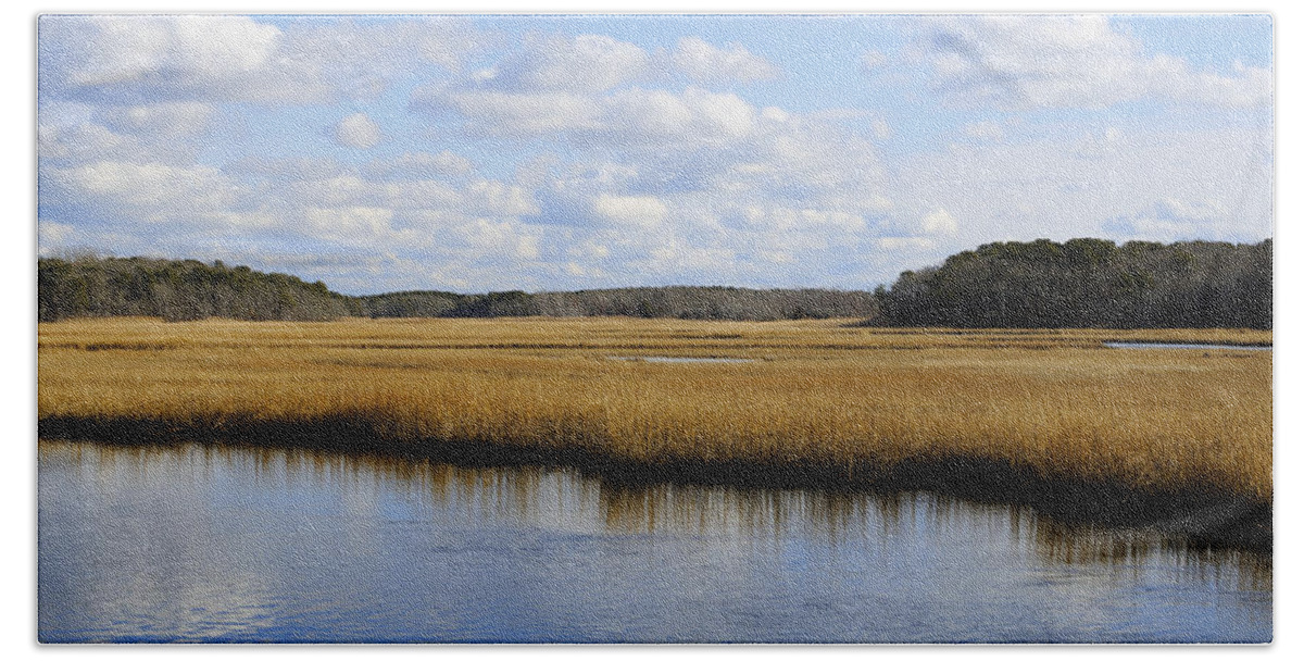 Marsh Hand Towel featuring the photograph Cape Cod Marsh by Luke Moore