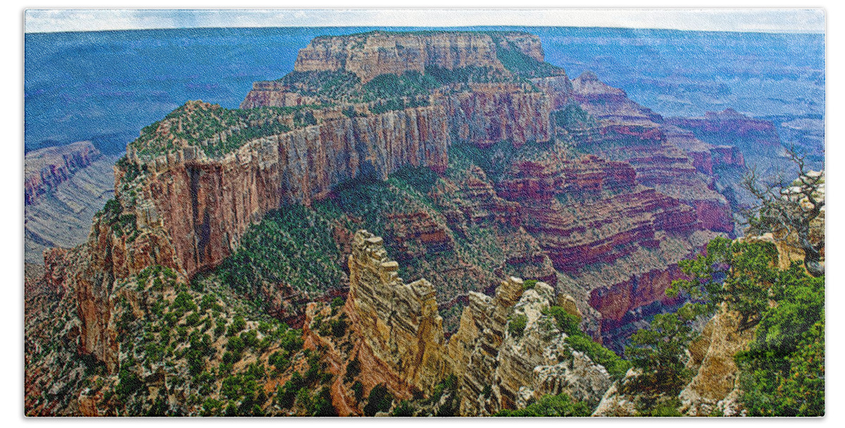 Cape Royal On North Rim/grand Canyon National Park Bath Sheet featuring the photograph Cape Royal on North Rim of Grand Canyon-Arizona by Ruth Hager