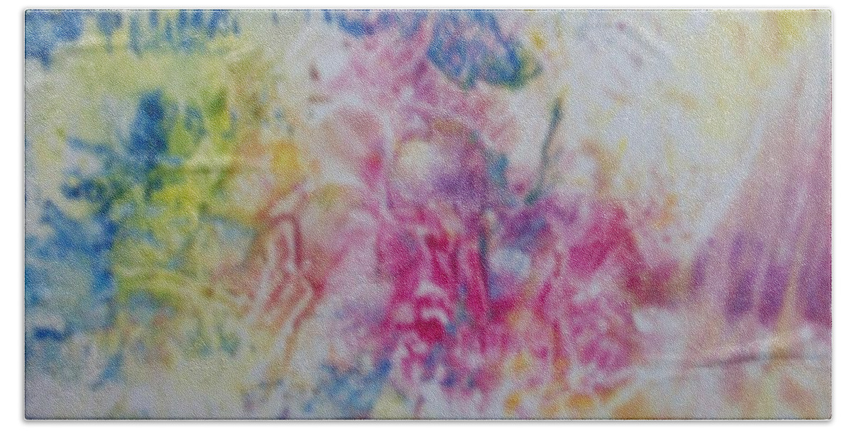 Angels Hand Towel featuring the painting Captivated by the Light by Sharon Ackley