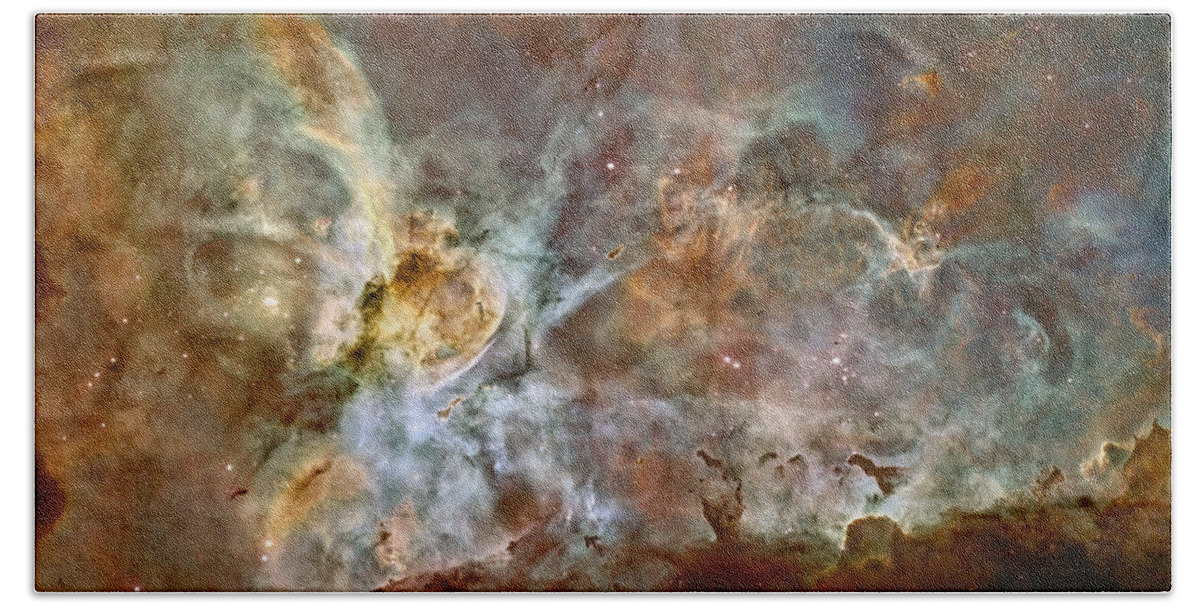 Carinae Nebula Hand Towel featuring the photograph Carinae Nebula by Sebastian Musial