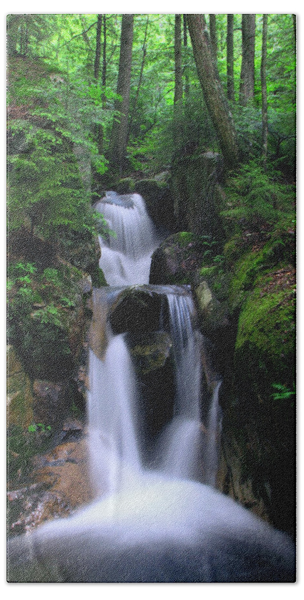 Cascading Bath Towel featuring the photograph Cascading Brook by White Mountain Images
