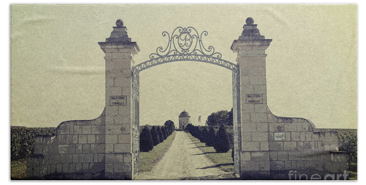 Heiko Bath Towel featuring the photograph Castle Gateway of Ancient Times by Heiko Koehrer-Wagner