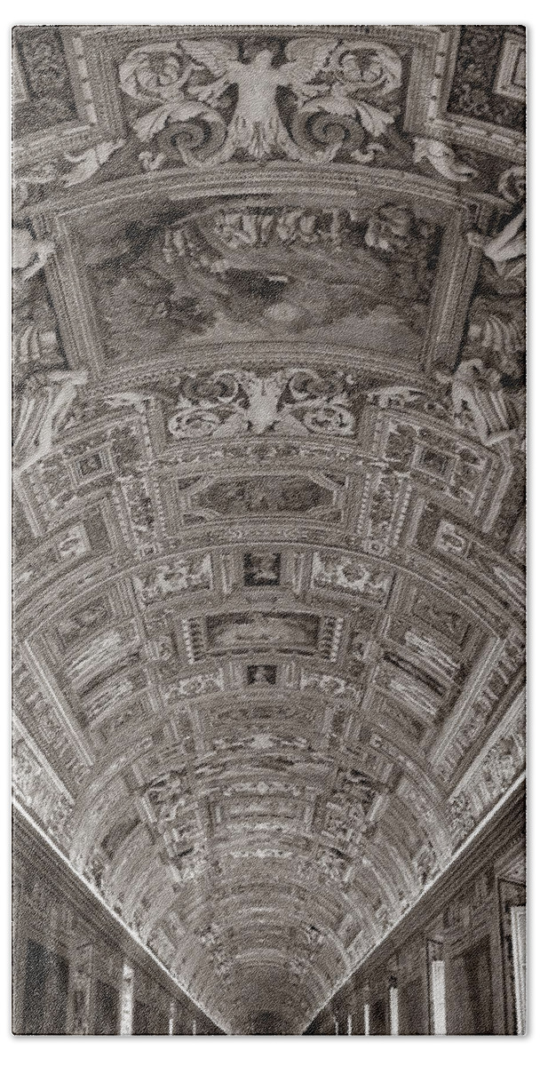 Vatican Museum Hand Towel featuring the photograph Ceiling of Hall of Maps by Michael Kirk
