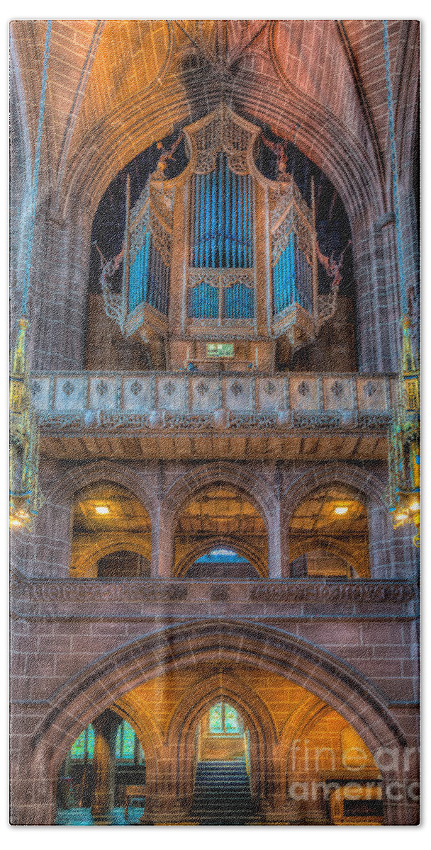Cathedral Hand Towel featuring the photograph Chapel Organ by Adrian Evans