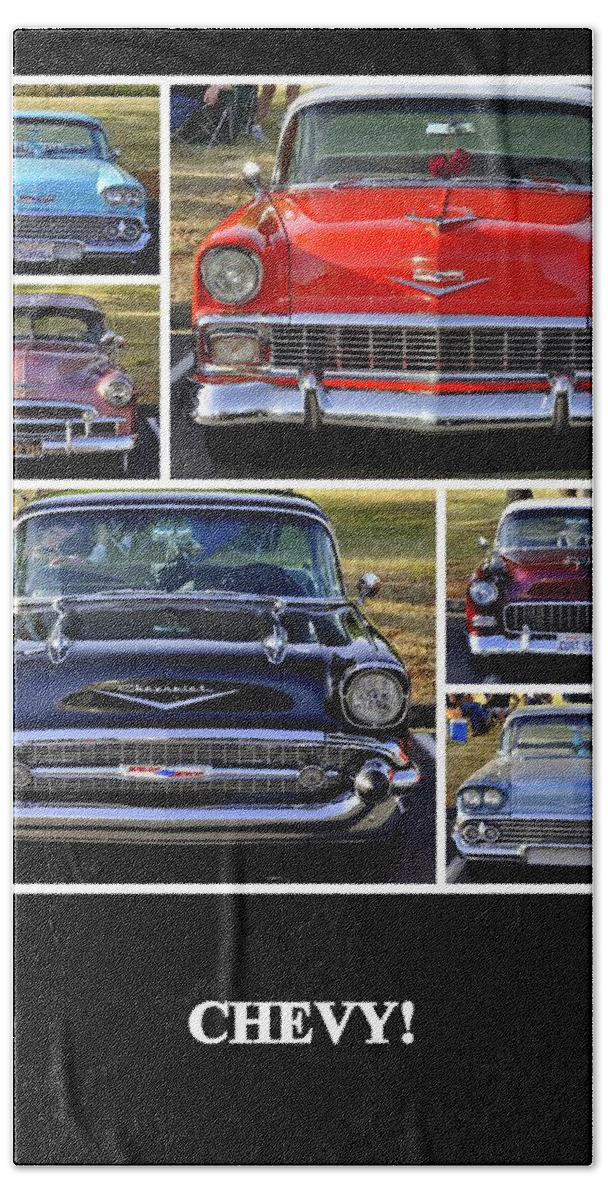 Posters Bath Towel featuring the photograph Chevy by AJ Schibig