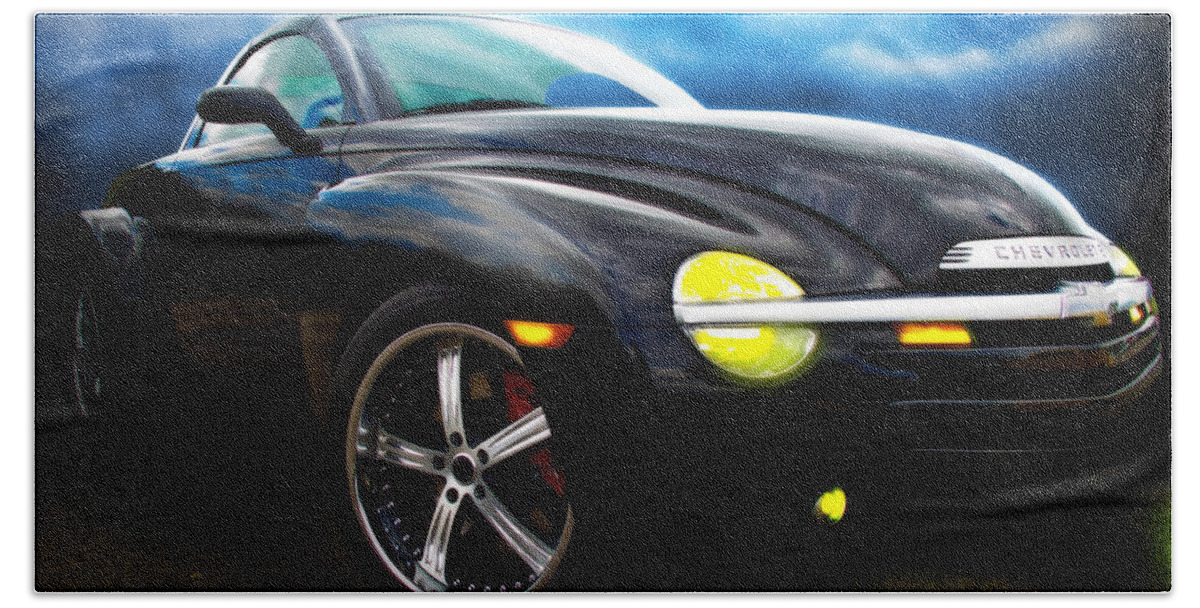 Chevrolet Bath Towel featuring the photograph Chevy SSR Night Life Hot Rods Live Lives All Their Own by Chas Sinklier
