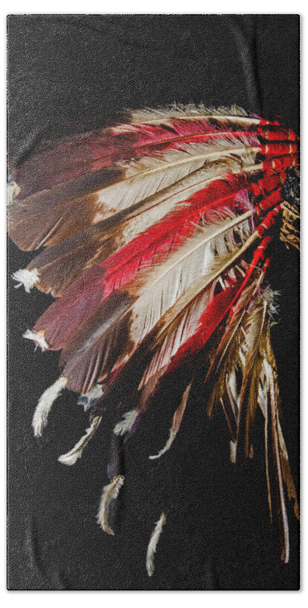 Anthropology Bath Towel featuring the photograph Cheyenne Indian 1870s Eagle Feather by Millard H. Sharp