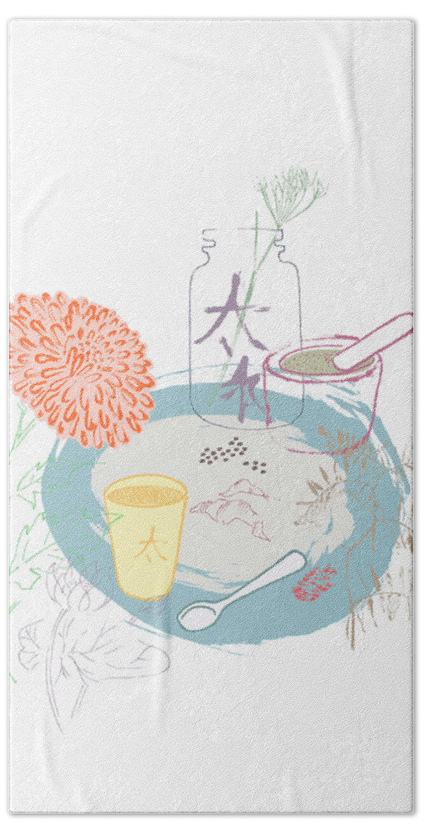 Alternative Medicine Bath Towel featuring the photograph Chinese Herbal Medicine by Ikon Images