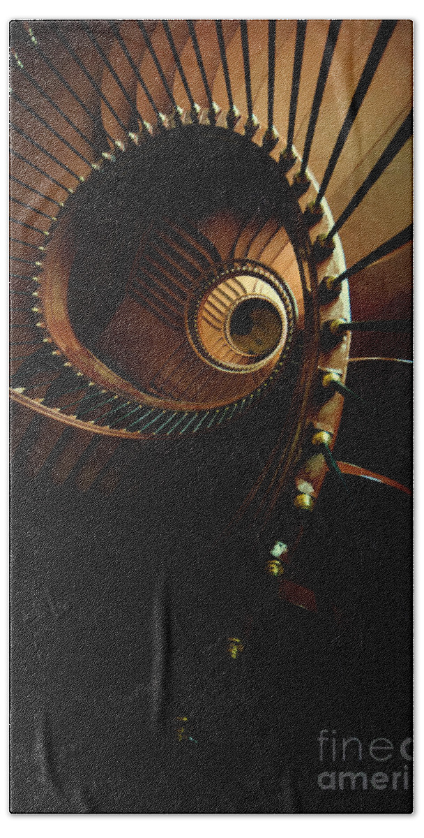 Staircase Bath Towel featuring the photograph Chocolate spirals by Jaroslaw Blaminsky