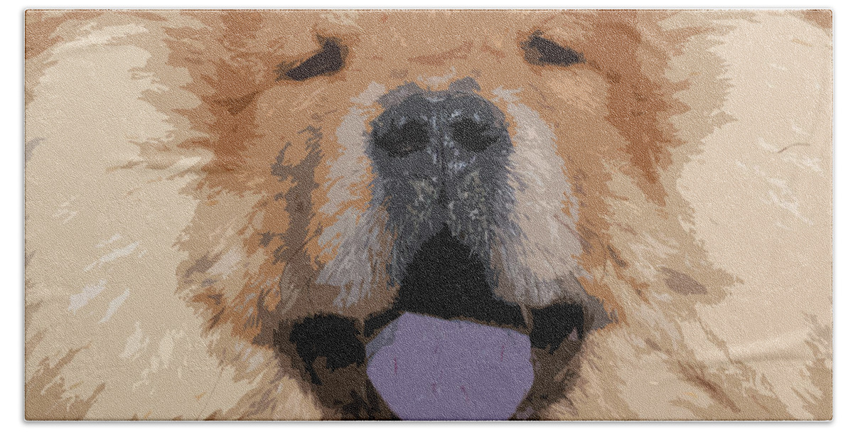 Chow Chow Hand Towel featuring the photograph Chow Chow by Nancy Merkle