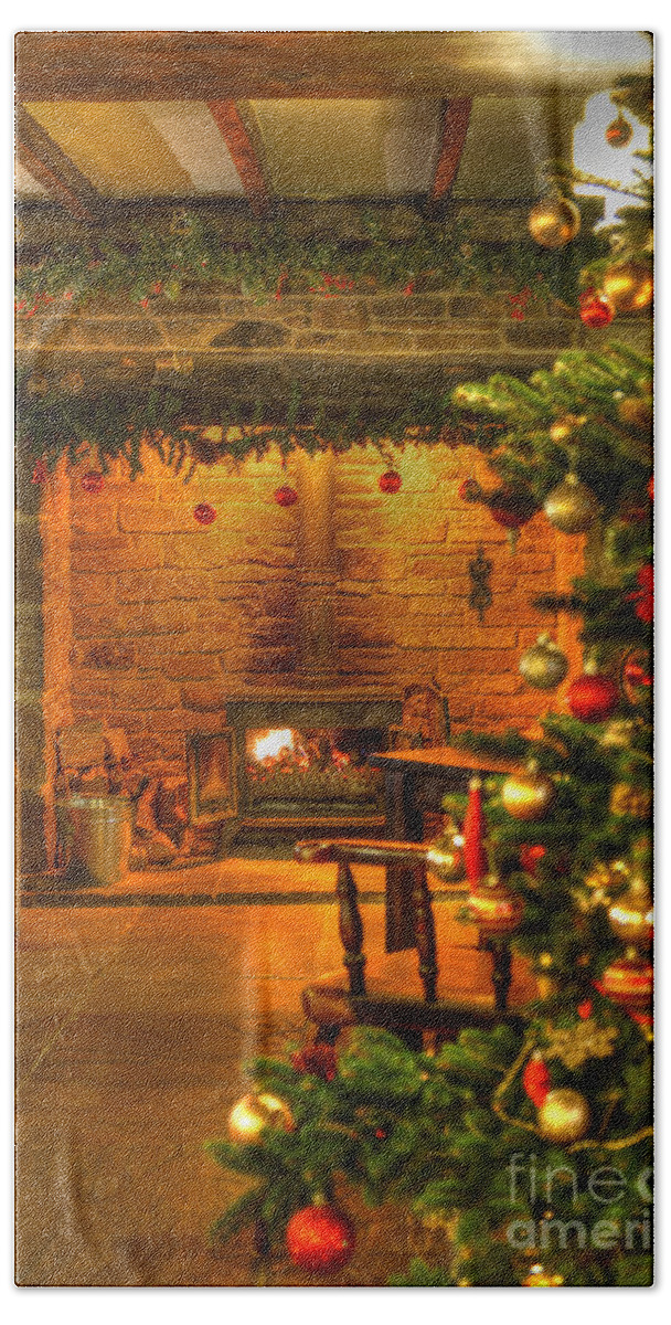 Christmas Hand Towel featuring the photograph Christmas Glow by David Birchall