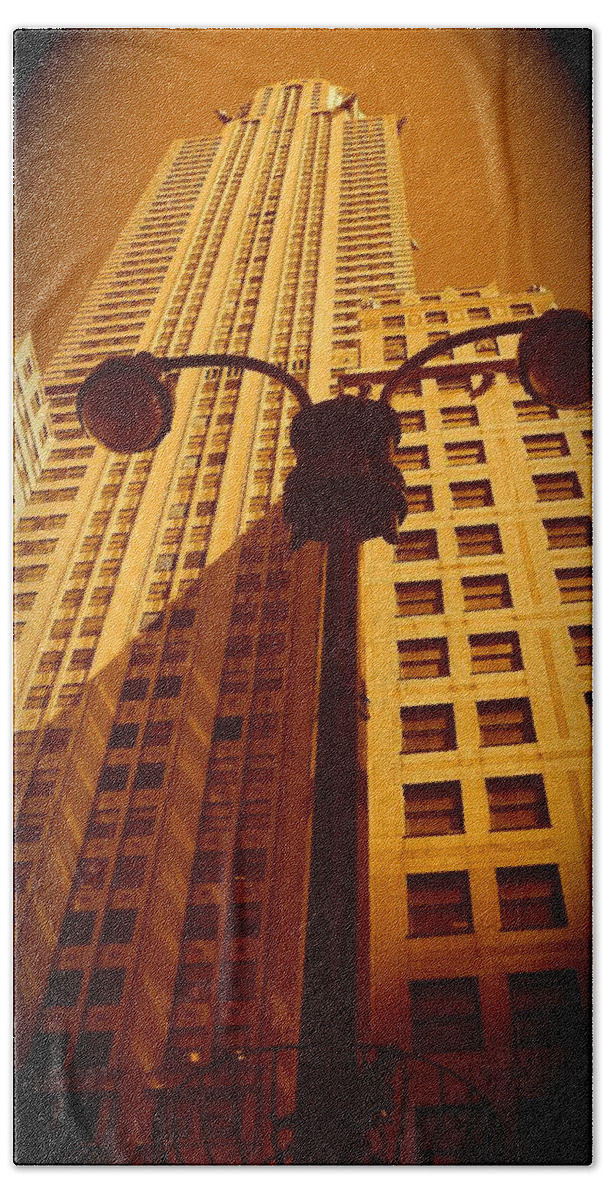 Manhattan Canvas Prints Hand Towel featuring the photograph Rockefeller Building in Manhattan by Monique Wegmueller