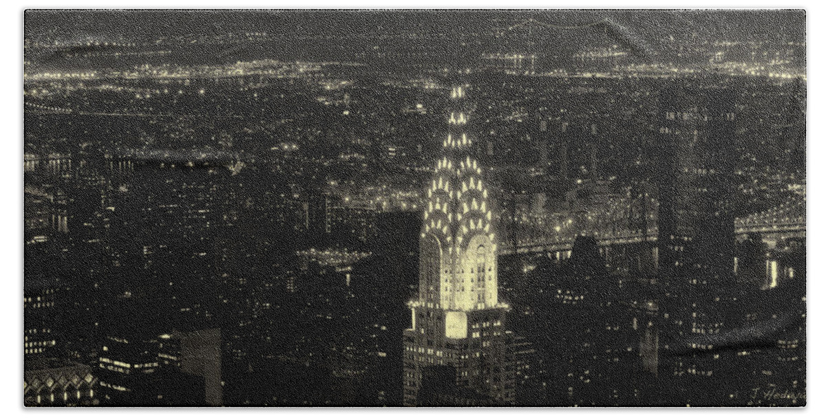 Nyc Hand Towel featuring the photograph Chrysler Building Nyc Panoramic by Joseph Hedaya