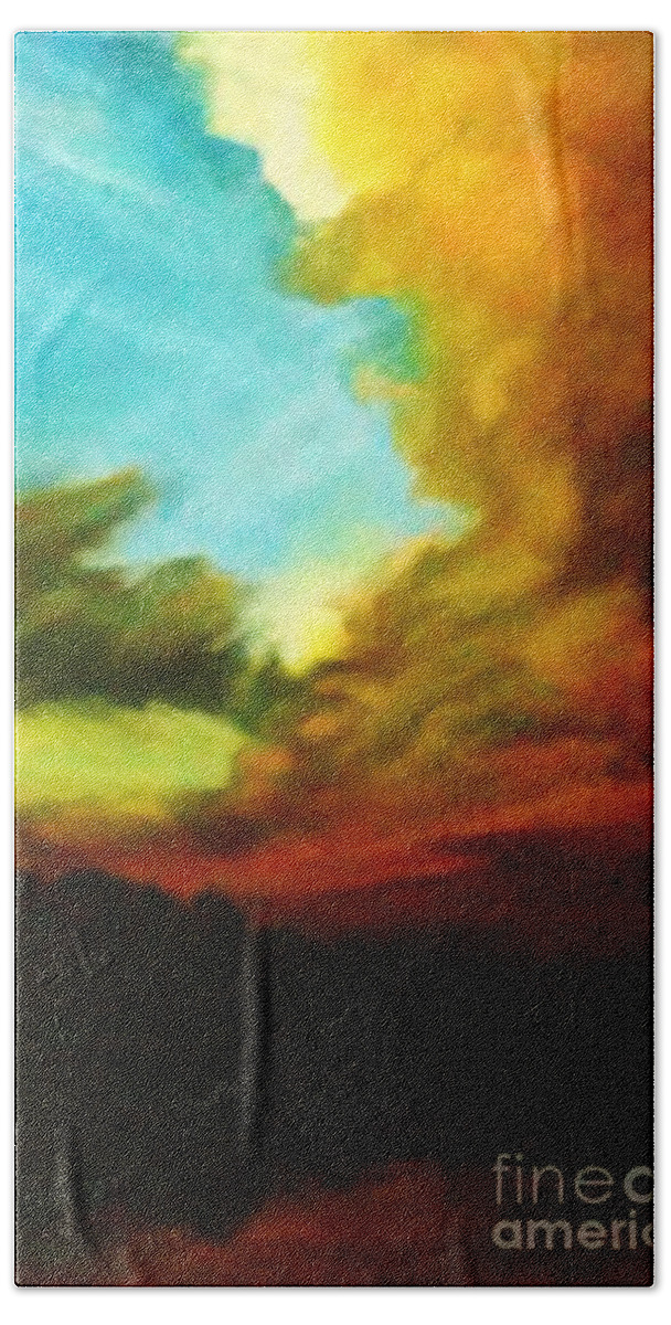 Landscape Hand Towel featuring the photograph Chuluota Sunset 2 by Tamara Michael