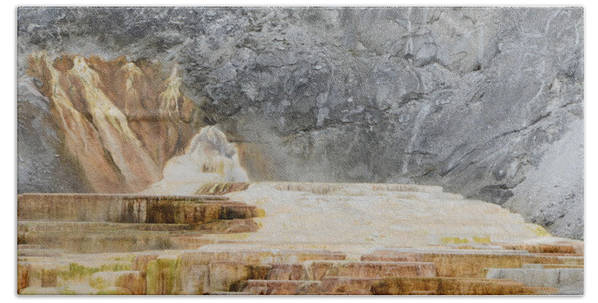 Landscape Bath Sheet featuring the photograph Cleopatra Terrace by Jan Noblitt