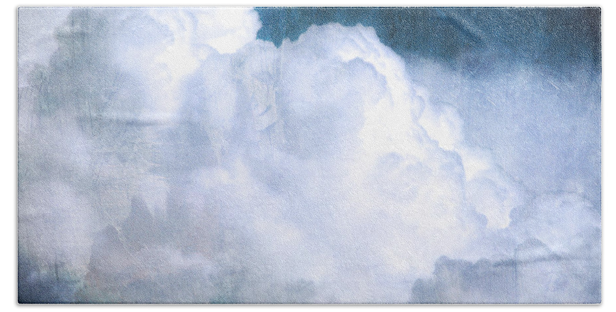 Clouds Bath Towel featuring the photograph Clouds And Ice by Roselynne Broussard