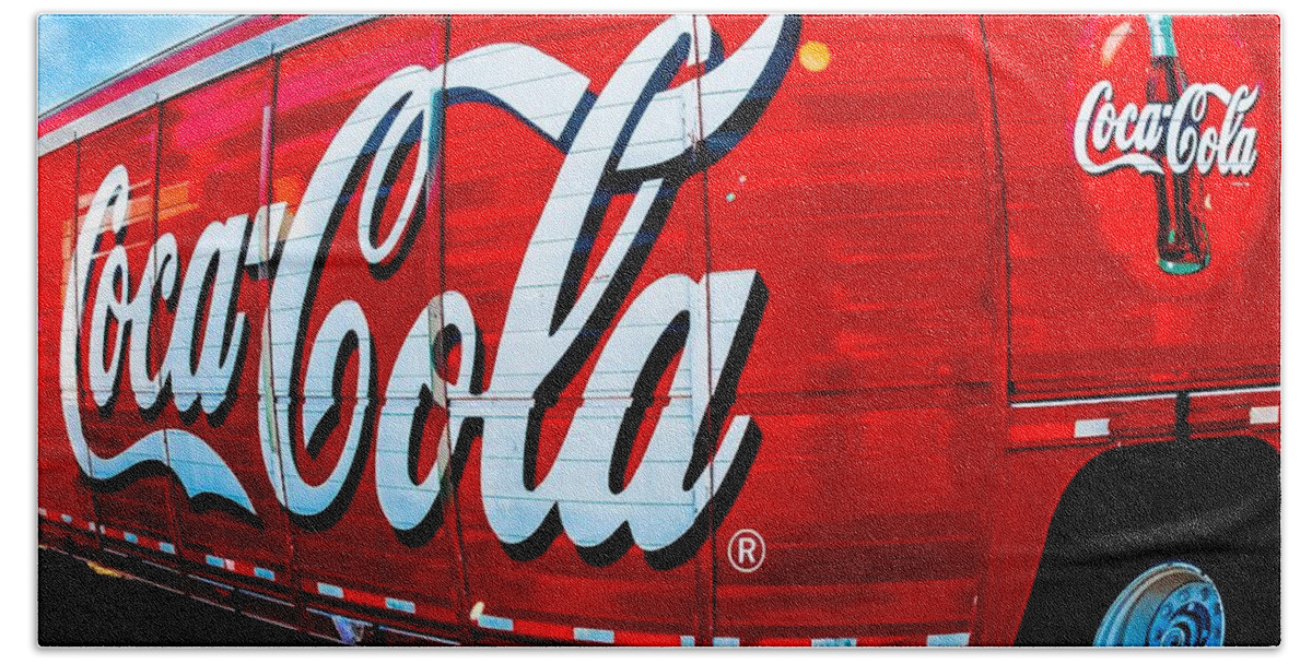 Coke Bath Towel featuring the photograph Coca Cola Busting Out by Robert L Jackson