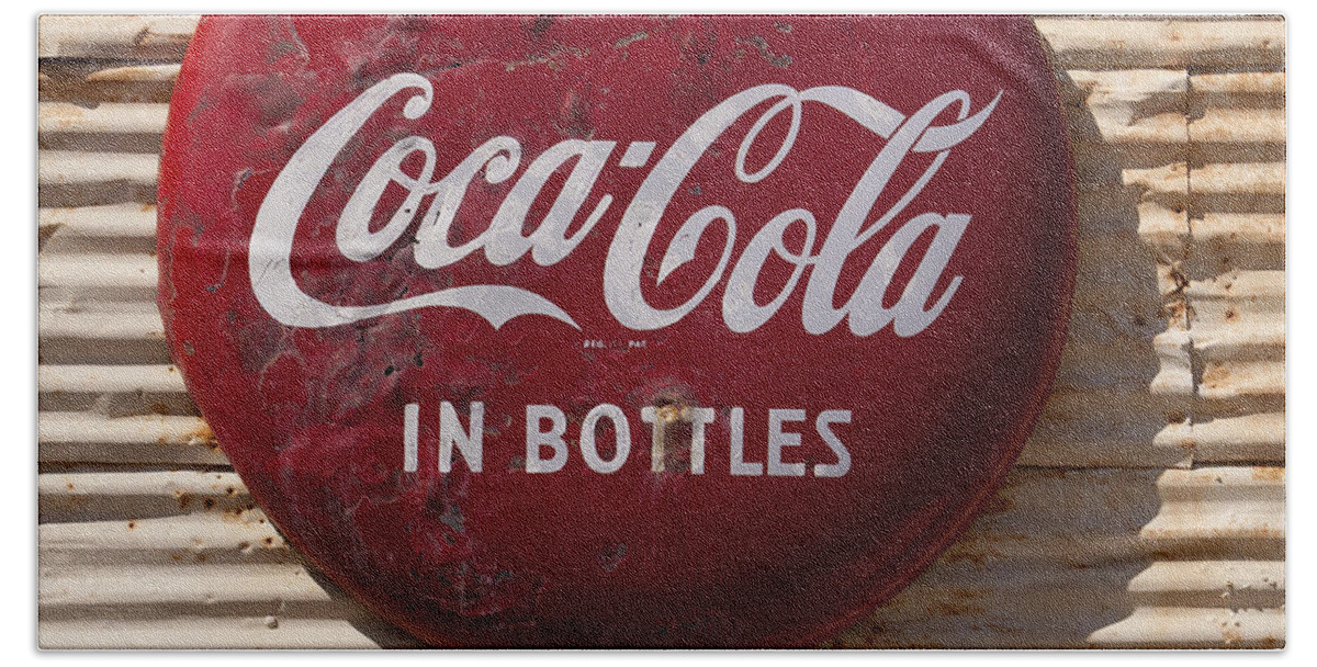 Coca Cola Sign Bath Towel featuring the photograph Coca Cola Sign  #0636 by J L Woody Wooden