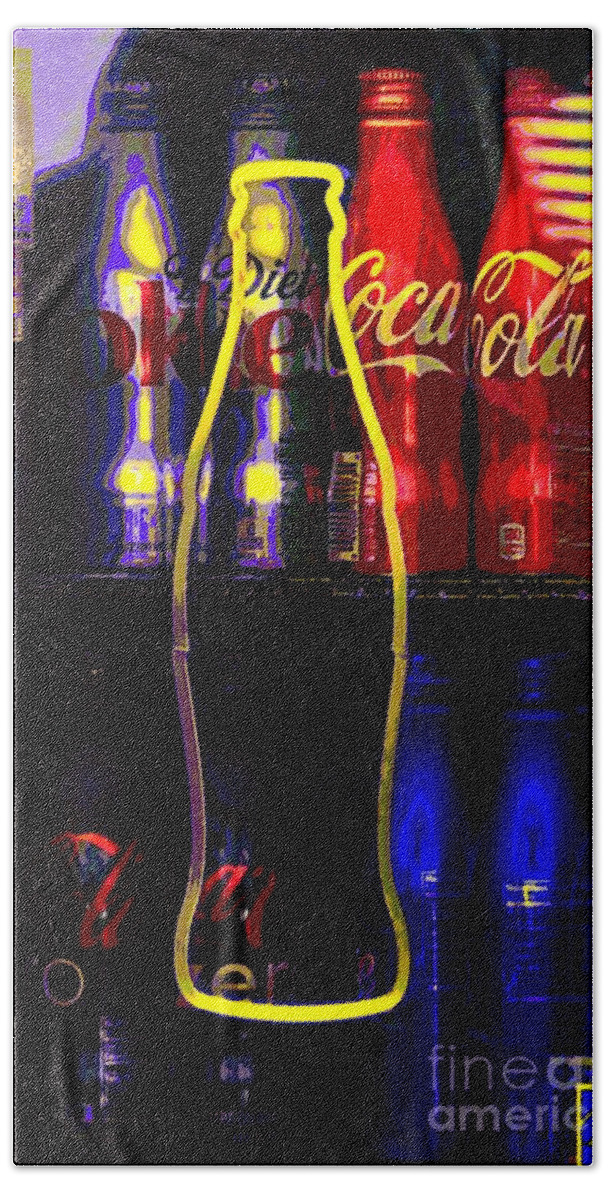 Abstract Bath Towel featuring the photograph Coke by Lauren Leigh Hunter Fine Art Photography