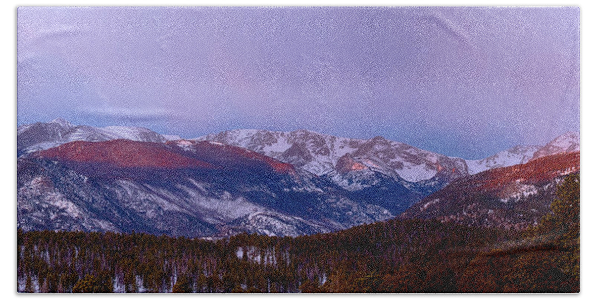 Panoramas Bath Towel featuring the photograph Colorado Rocky Mountain Continental Divide Sunrise Panorama Pt2 by James BO Insogna