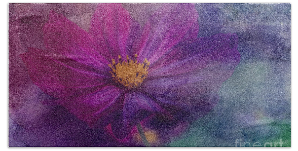 Florals Hand Towel featuring the photograph Colorful Cosmos by Arlene Carmel
