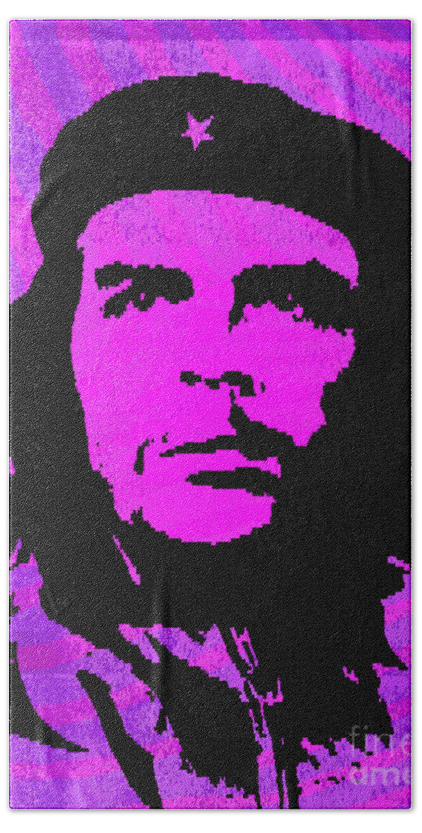 Che Guevara Hand Towel featuring the digital art Colors of Che No.1 by Bobbi Freelance