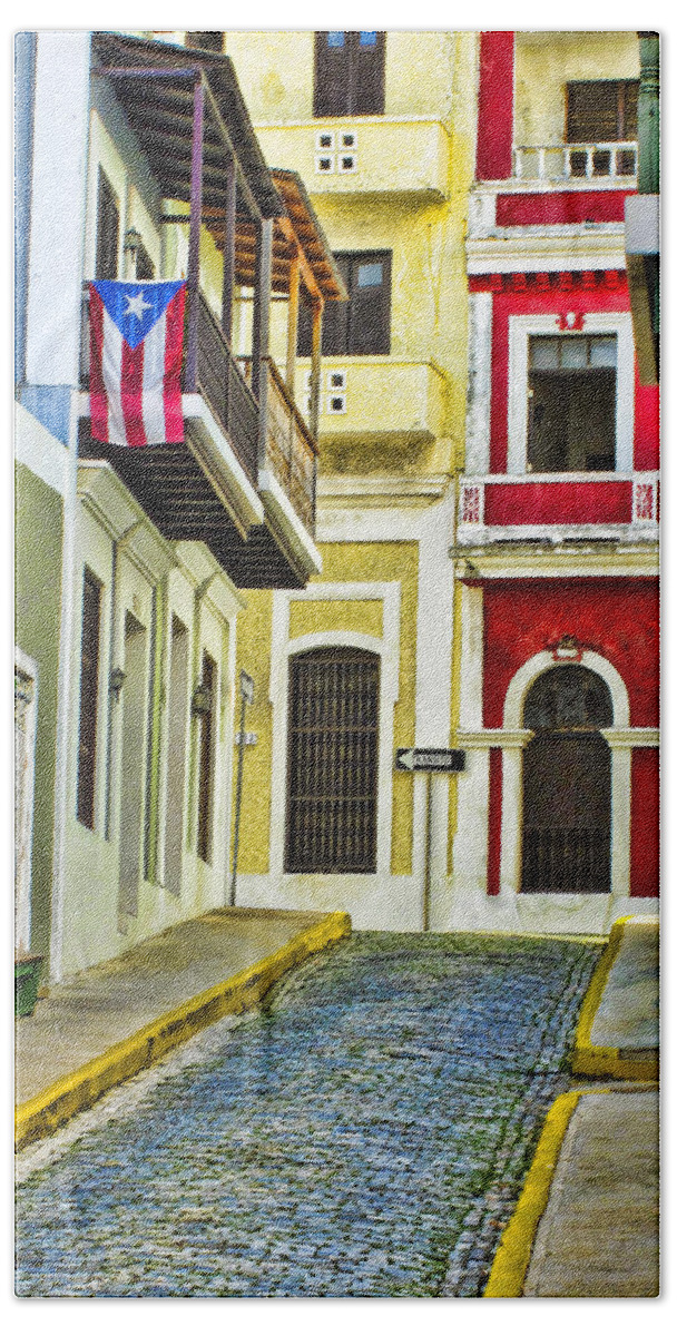 San Juan Hand Towel featuring the photograph Colors of Old San Juan Puerto Rico by Carter Jones