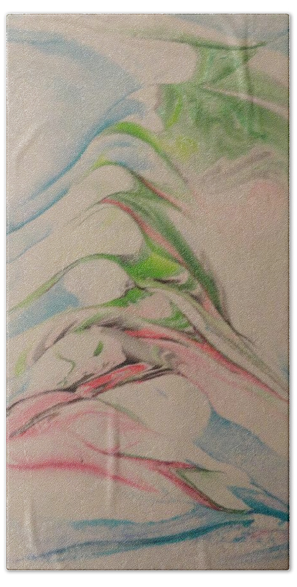 Landscape Bath Towel featuring the painting Comfort by Mike Breau