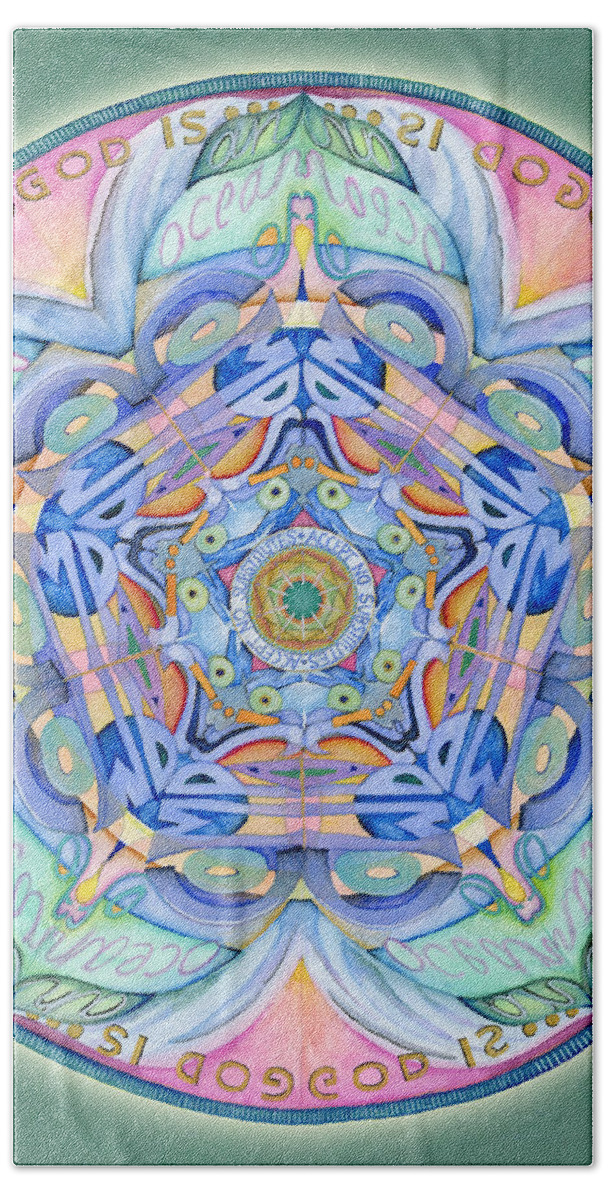Mandala Art Hand Towel featuring the painting Compassion Mandala by Jo Thomas Blaine