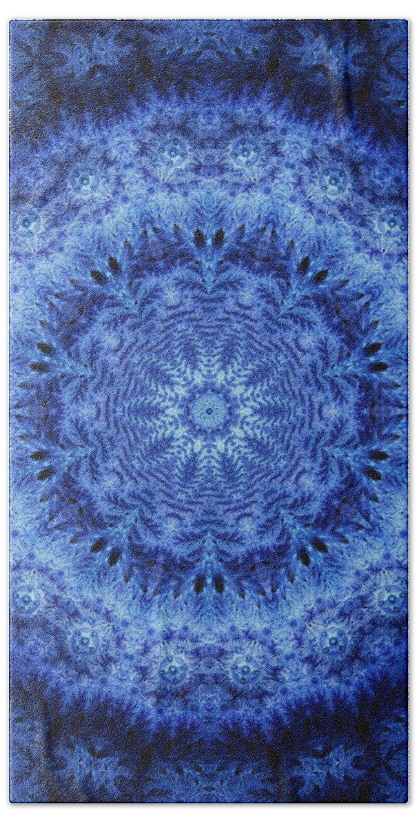 Snowflake Bath Towel featuring the digital art Cool Down Series #2 Frozen by Lilia S