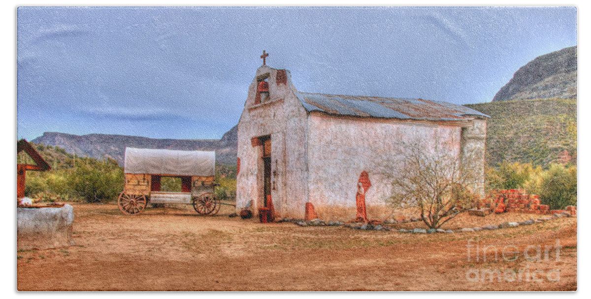 Cowboy Hand Towel featuring the photograph Cowboy Church by Tap On Photo