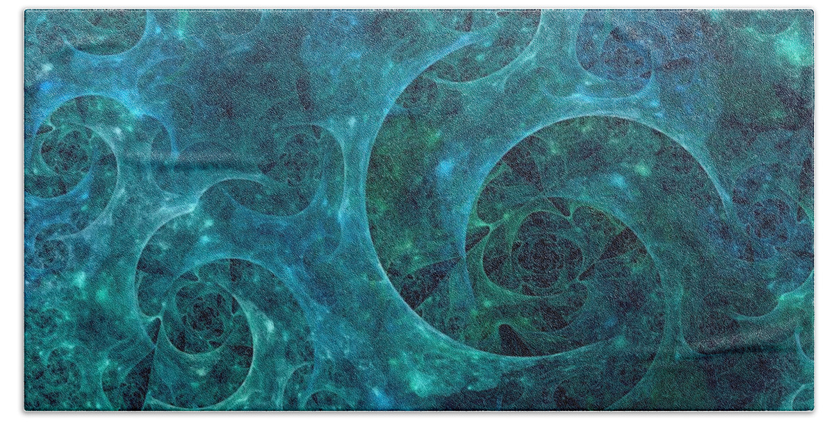 Crystal Nebula Bath Towel featuring the digital art Crystal Nebula-II by Doug Morgan