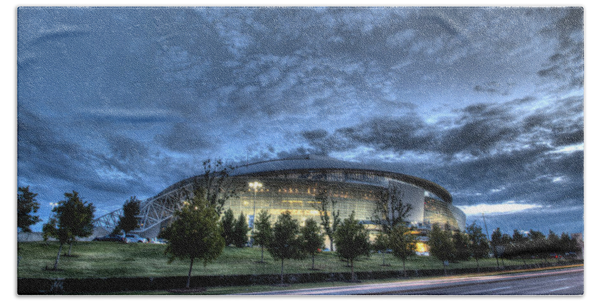 Dallas Cowboys Hand Towel featuring the photograph Dallas Cowboys Stadium by Jonathan Davison