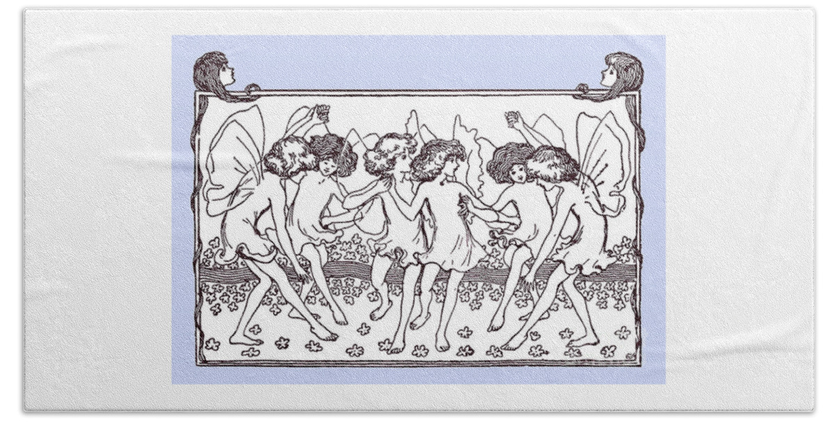 Fairy Hand Towel featuring the photograph Dancing Fairies from 1896 by Phil Cardamone