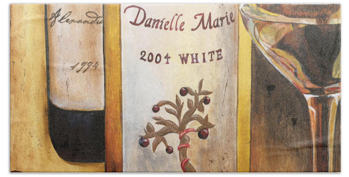 Red Grapes Hand Towel featuring the painting Danielle Marie 2004 by Debbie DeWitt