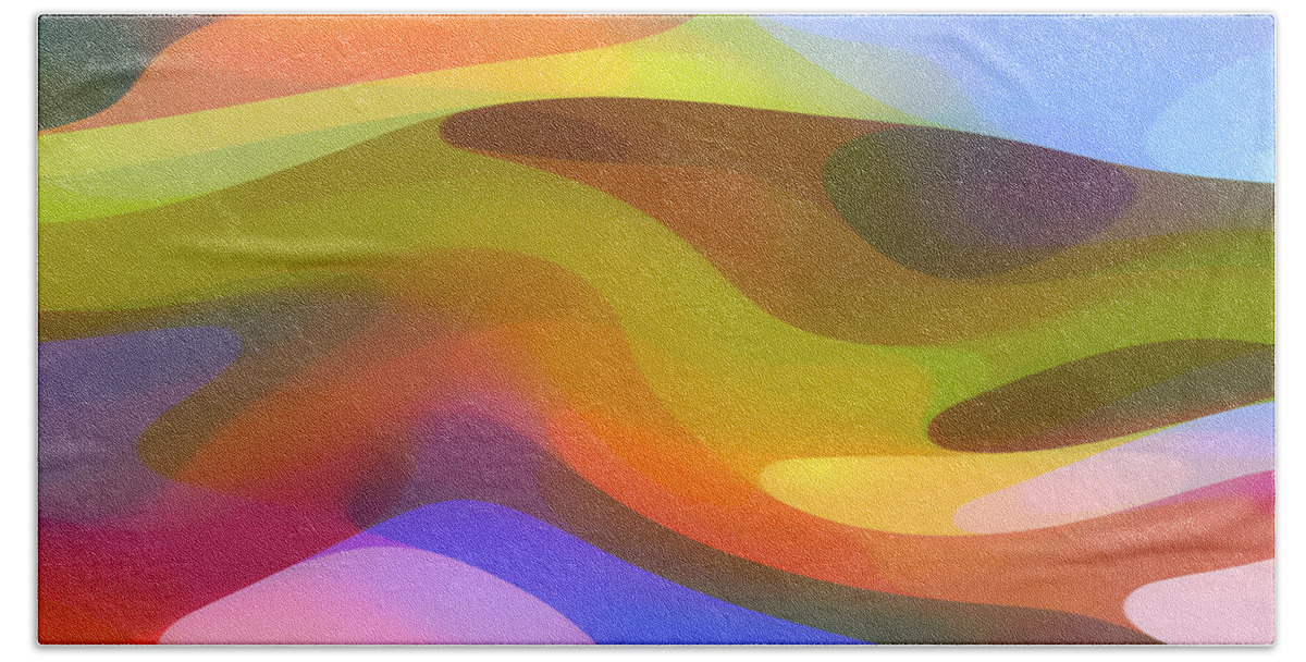 Abstract Art Bath Towel featuring the painting Dappled Light 9 by Amy Vangsgard