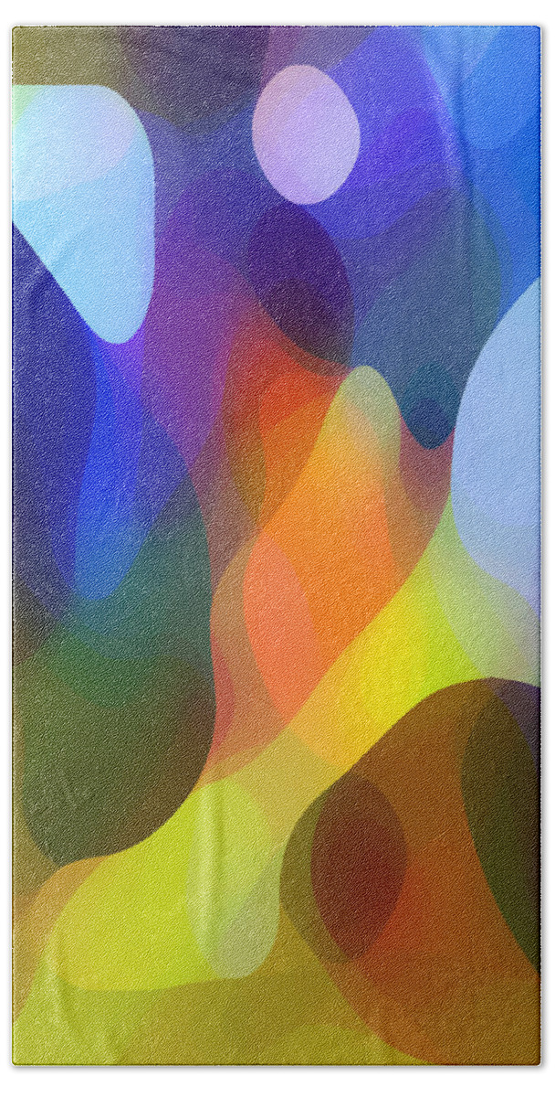 Abstract Art Bath Towel featuring the painting Dappled Light by Amy Vangsgard