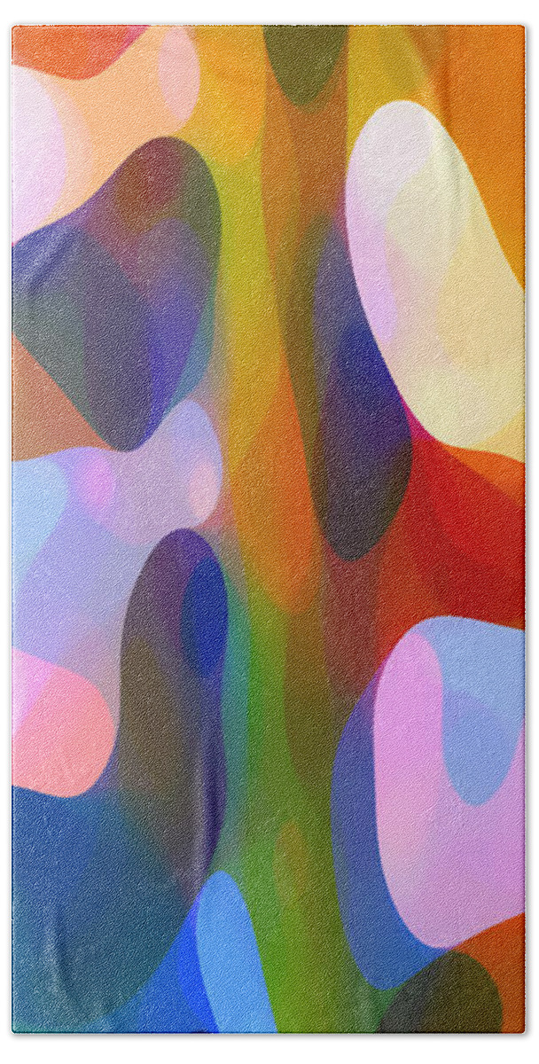 Bold Bath Towel featuring the painting Dappled Light Panoramic Vertical 2 by Amy Vangsgard