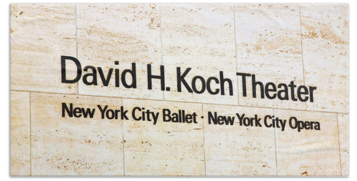 David H. Koch Theater Bath Towel featuring the photograph David H. Koch Theater by Valentino Visentini