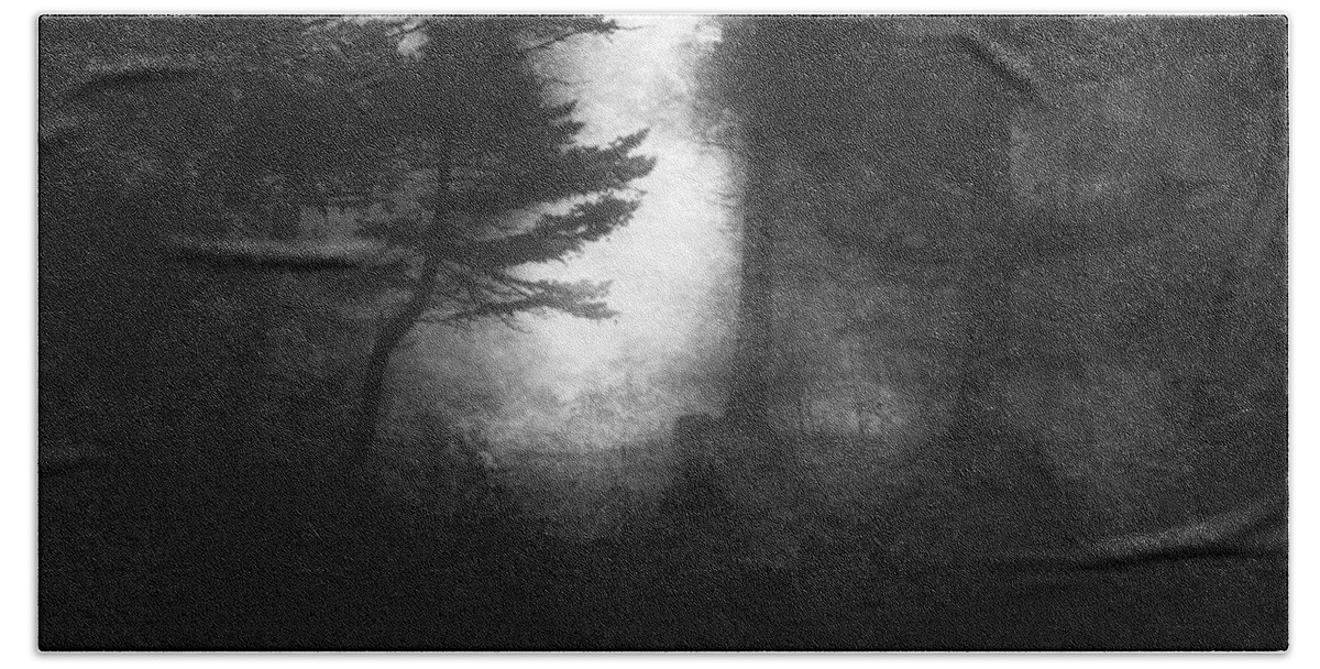 Rabbit Bath Towel featuring the photograph Deep In The Dark Woods by Theresa Tahara
