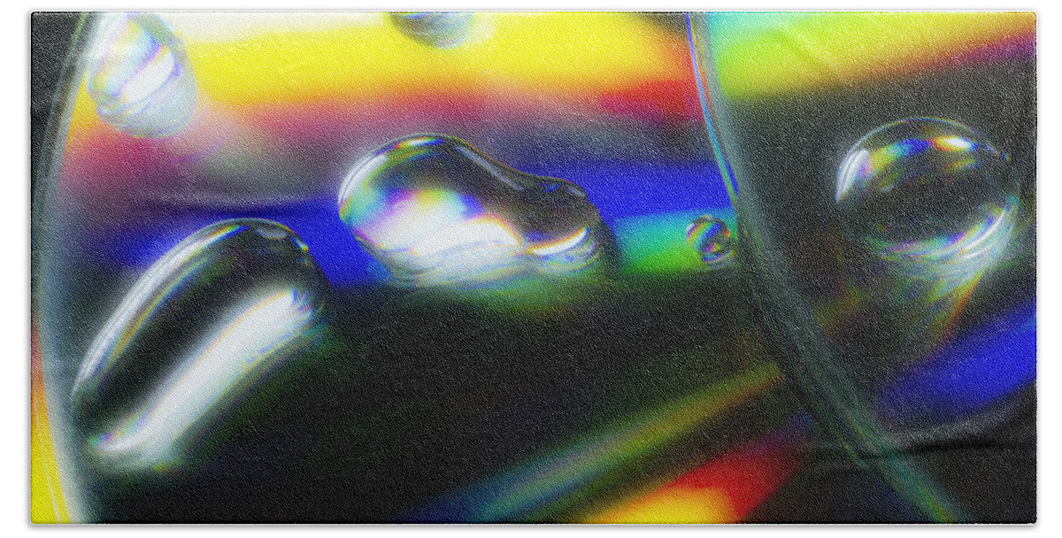 Cd Bath Towel featuring the photograph Diffused Rainbow Abstract by Sven Brogren