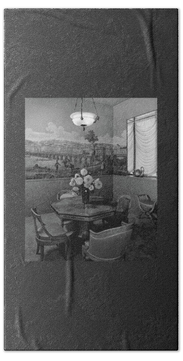 Dining Room In Helena Rubinstein's Home Hand Towel